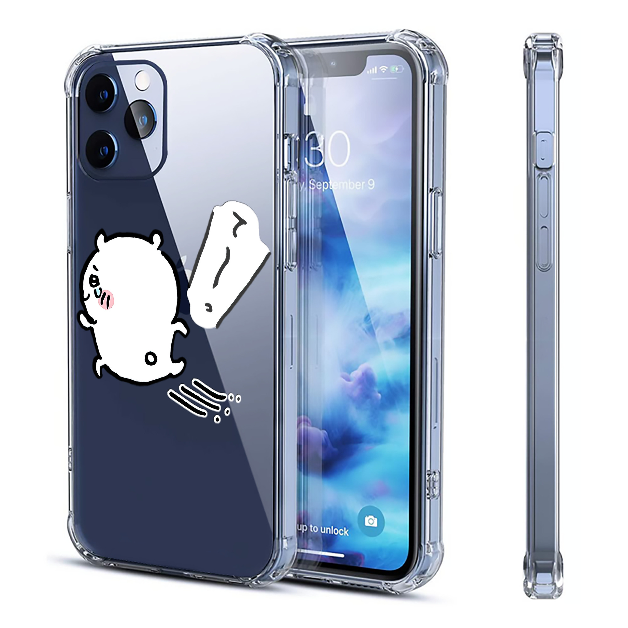 （画像用） ちいかわ ちいかわ Chii-kawa chiikawa 【iPhone 12シリーズ対応】透明スマホケース（クリアソフトケース）